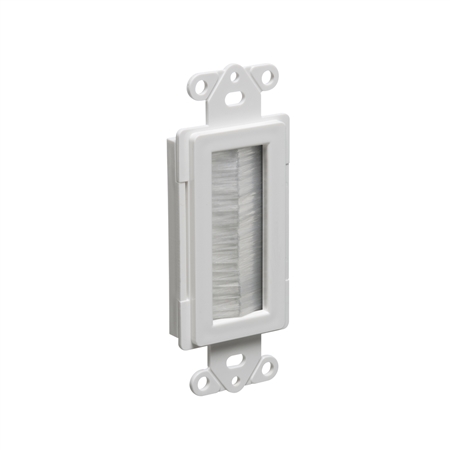 CED135 Wallplate Insert, Decorator, Brush-style Opening, White