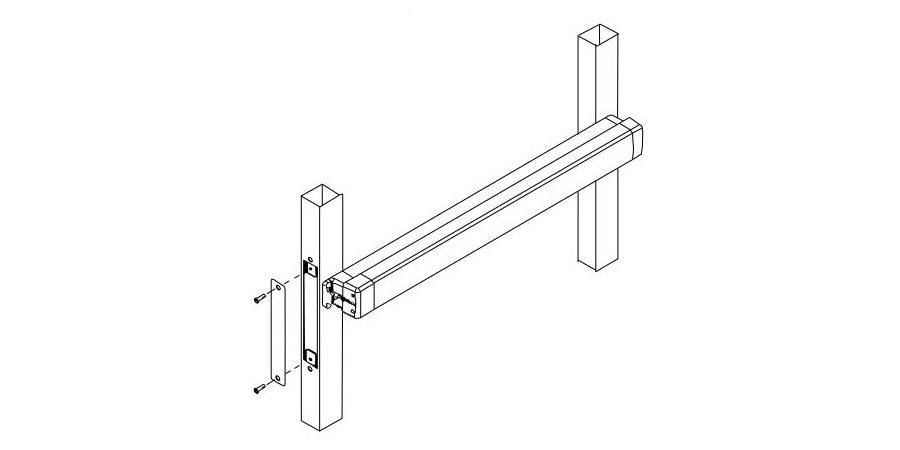 Adams Rite Ms1850s Template.pdf Adams Rite BFK-MS1850-11-628 MS1850S Deadlock Faceplate