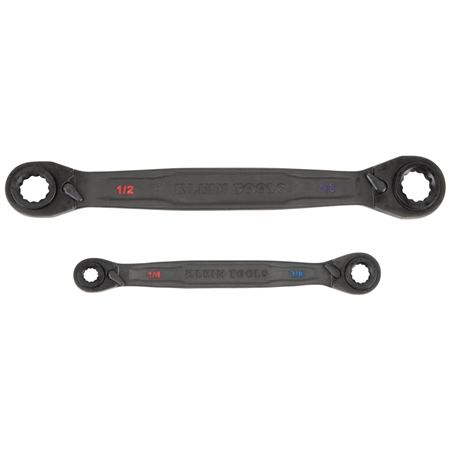 68216 2 pc sae ratcheting quad wrench set