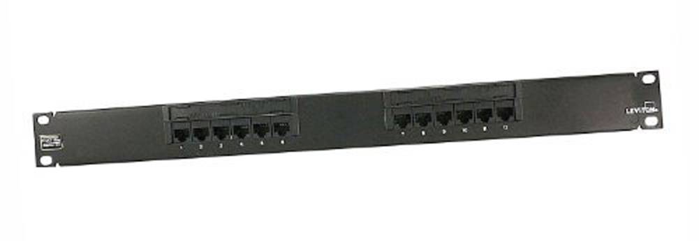 Get5 Panel Leviton 5G596-U12 GigaMax 5E Universal Patch Panel, 12-Port, 1RU, Cat 5E